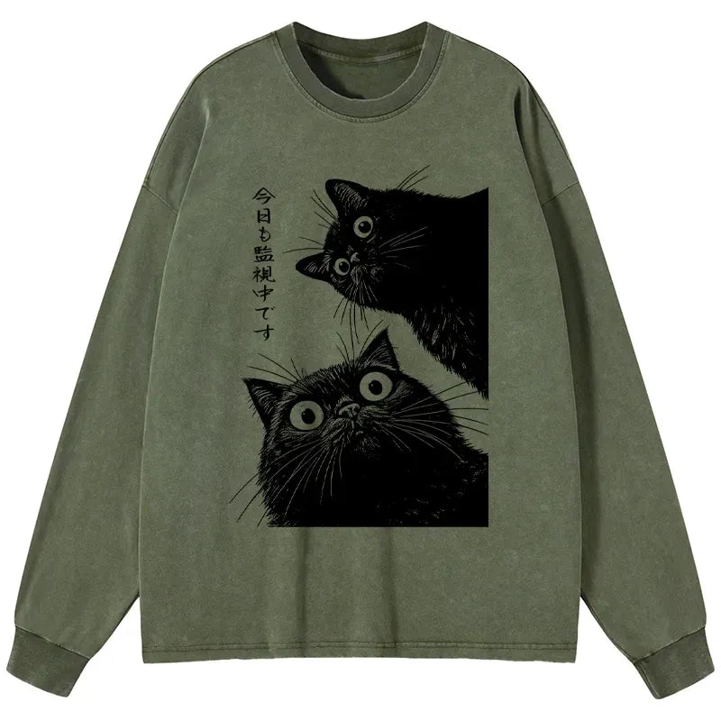 Vintage Cat T-Shirt for Streetwear