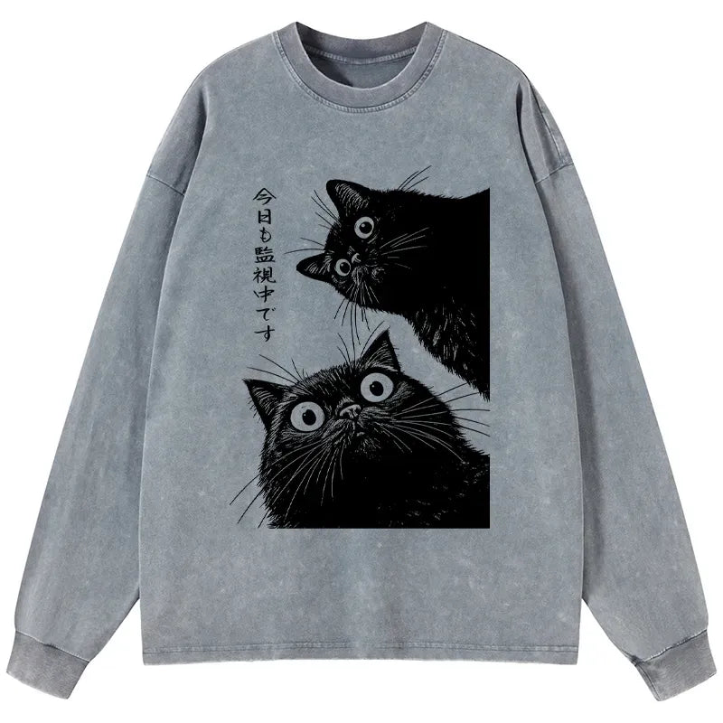 Vintage Cat T-Shirt for Streetwear