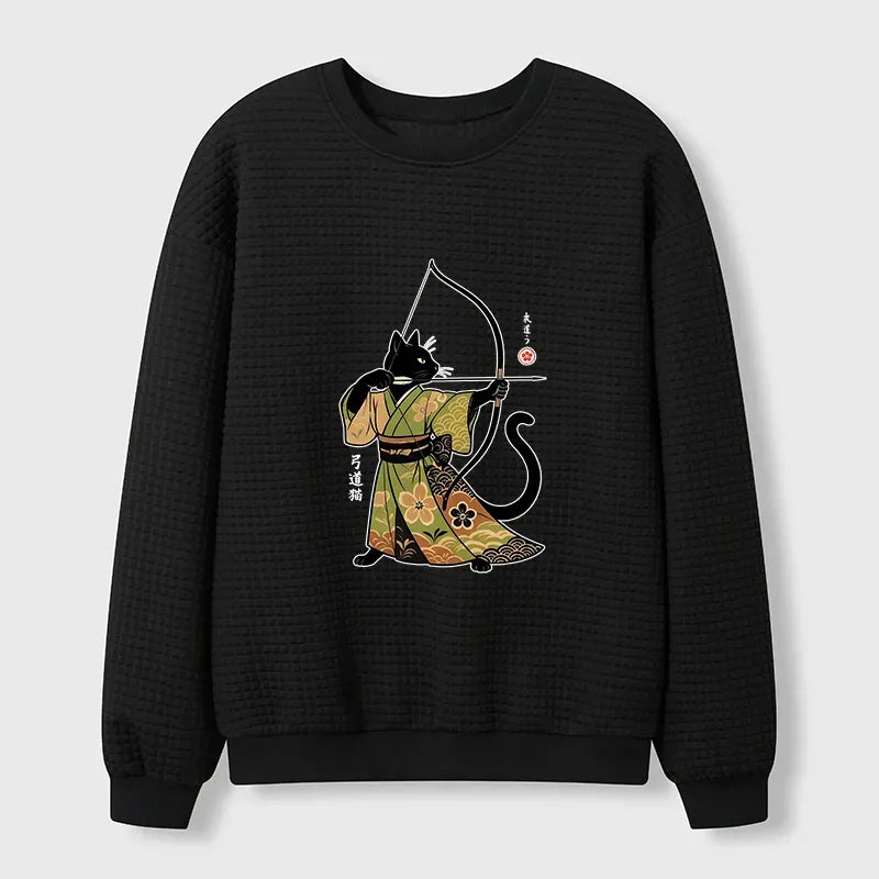 Japanese Cat Archery Sweatshirt Unisex