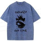 Japanese Vintage Washed T-Shirt for Daily Wear