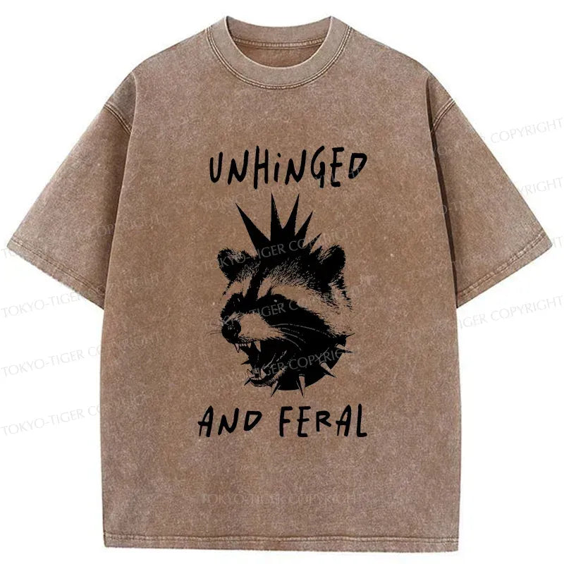 Kyoto-Lion Wild Rock Raccoon Washed T-Shirt