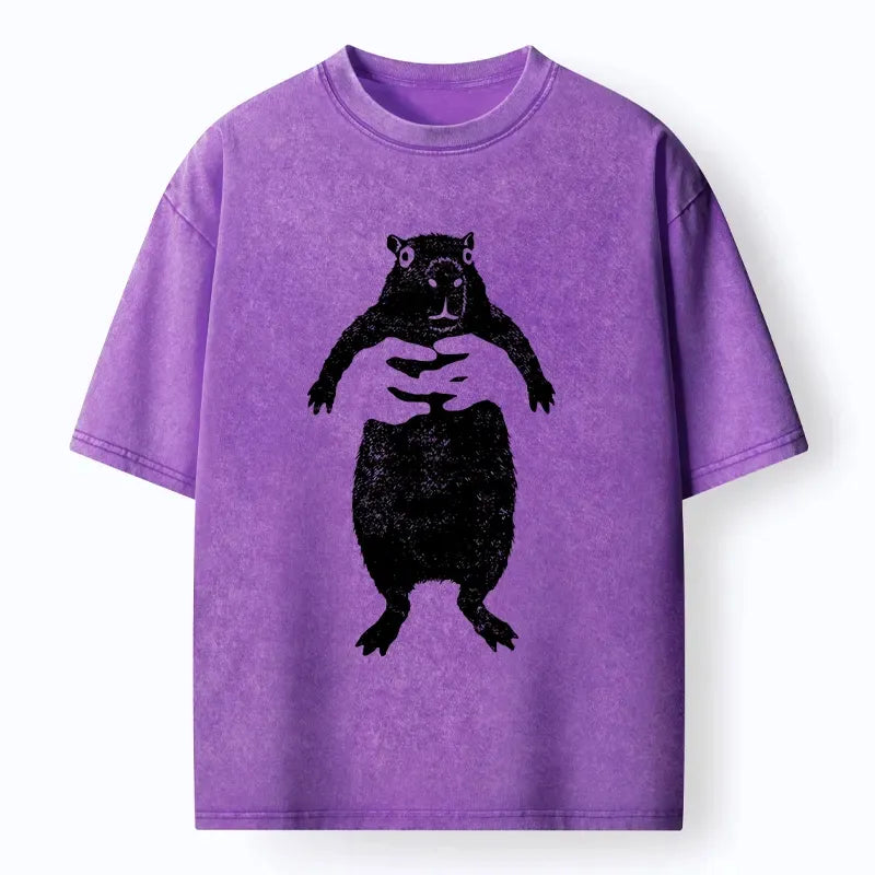funny capybara meme t-shirt for daily wear