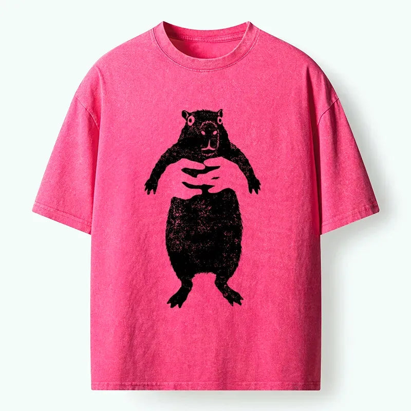 funny capybara meme t-shirt for daily wear