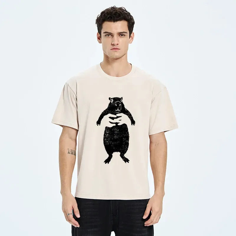 funny capybara meme t-shirt for daily wear