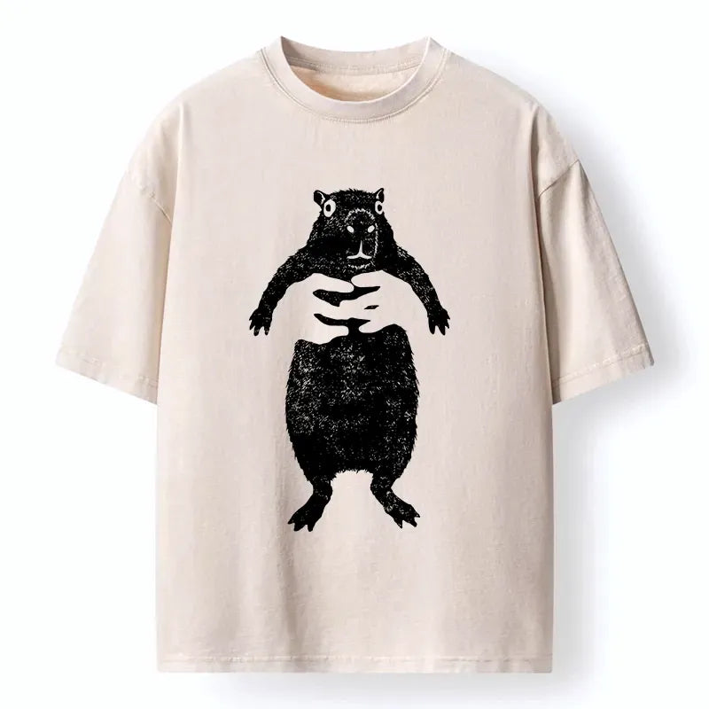 funny capybara meme t-shirt for daily wear