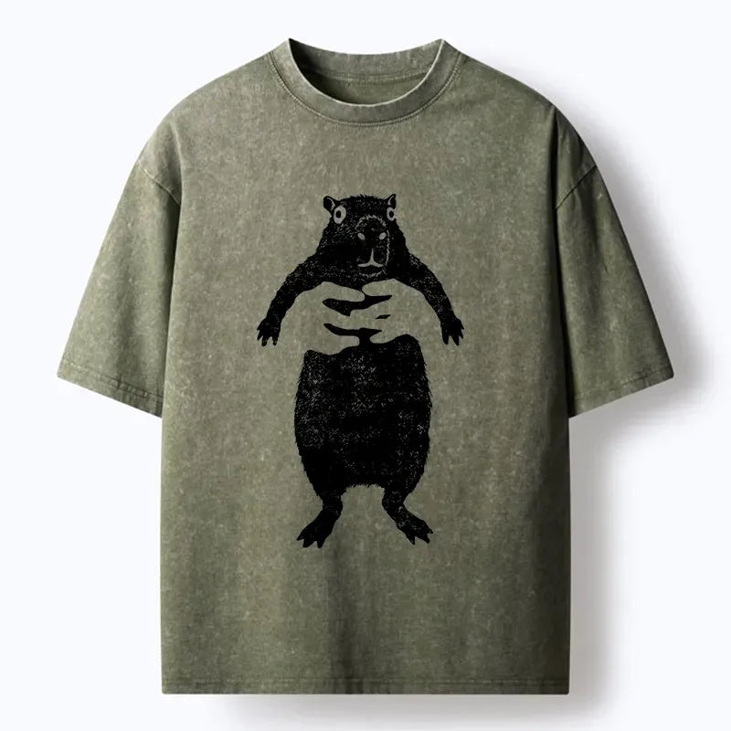 funny capybara meme t-shirt for daily wear