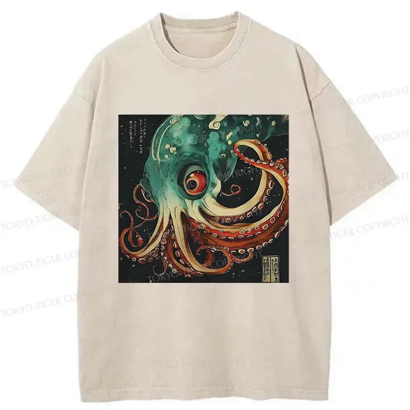 super soft cotton octopus t-shirt free shipping