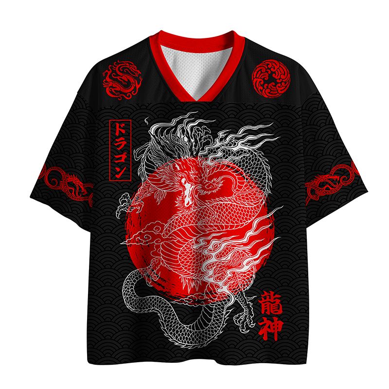 Japanese Dragon Mesh Jersey for Summer