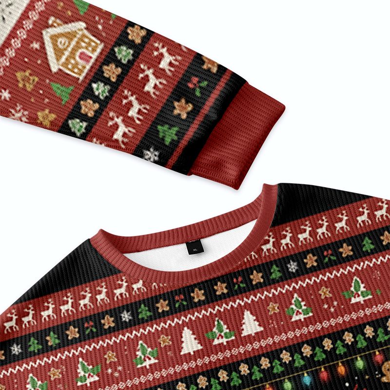 Kyoto Lion Gingerbread Ninjas Christmas Ugly Sweatshirt