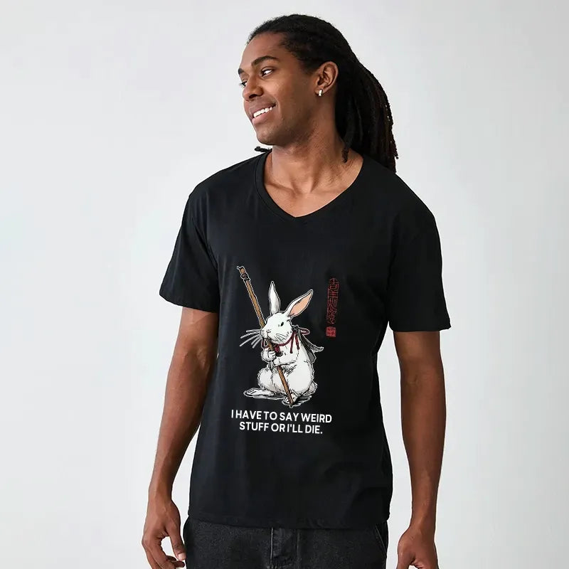 Kyoto-Lion Rabbit Shirt for Casual