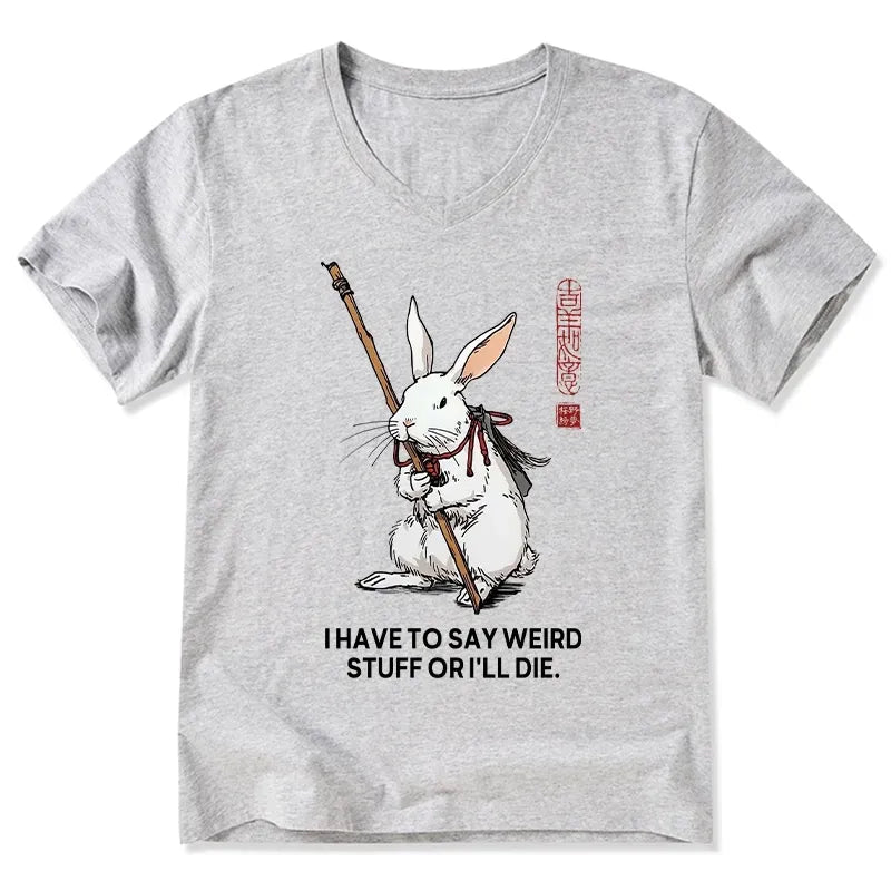 Unisex Japanese V-Neck Cotton Tee Gift Idea