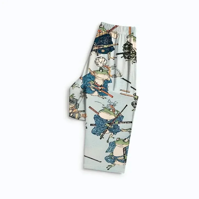 Kyoto-Lion Frog Samurai Family Pajama Sets