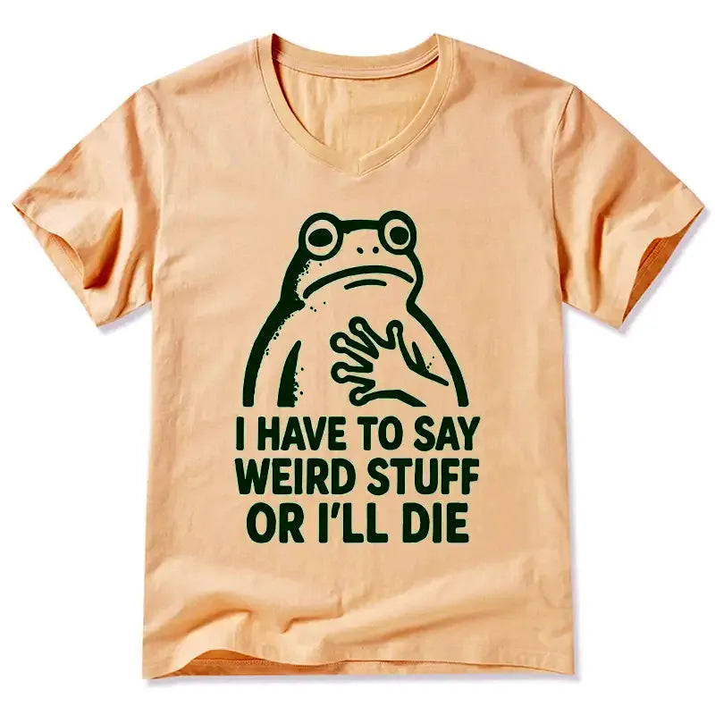 Kyoto-Lion Weird Frog Funny Meme V-Neck Classic T-Shirt