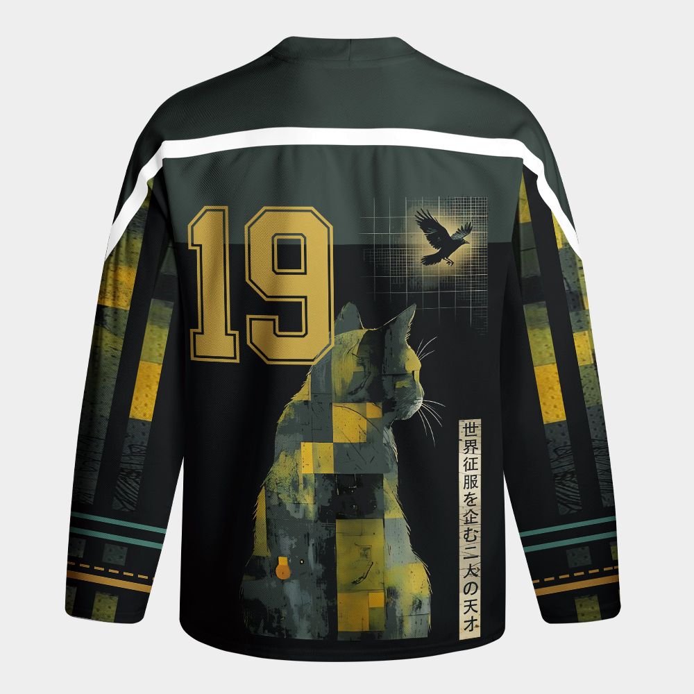 Kyoto-Lion The Cat And The Crow Are Planning To Rule The World Long-Sleeve Hockey Jersey