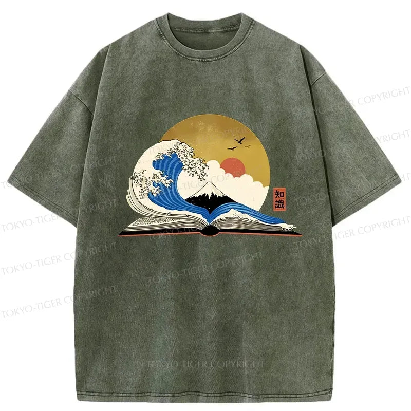 Japanese Vintage Washed T-Shirt for Streetwear
