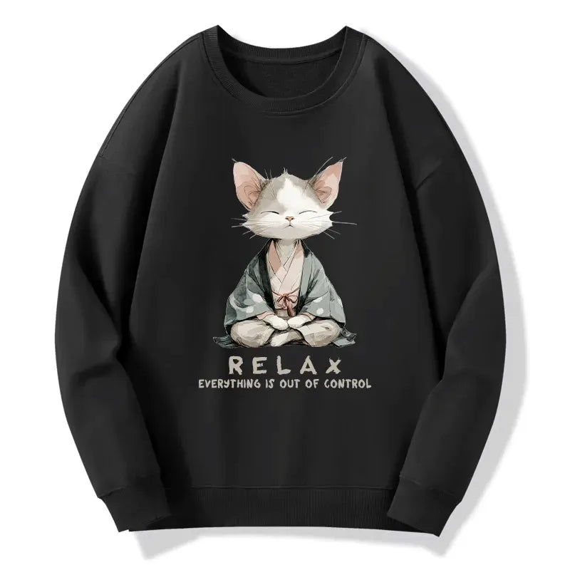 Kyoto-Lion Zen Cat Relaxation£¬Everything's Out Of Control Classic Sweatshirt