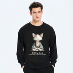 Kyoto-Lion Zen Cat Relaxation£¬Everything's Out Of Control Classic Sweatshirt