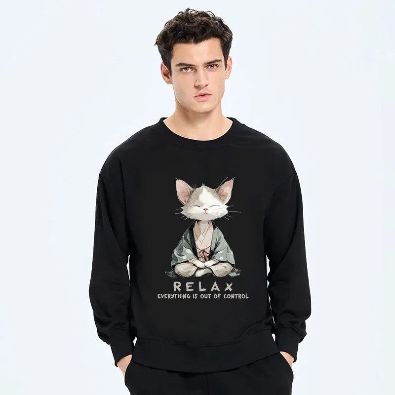 Kyoto-Lion Zen Cat Relaxation£¬Everything's Out Of Control Classic Sweatshirt