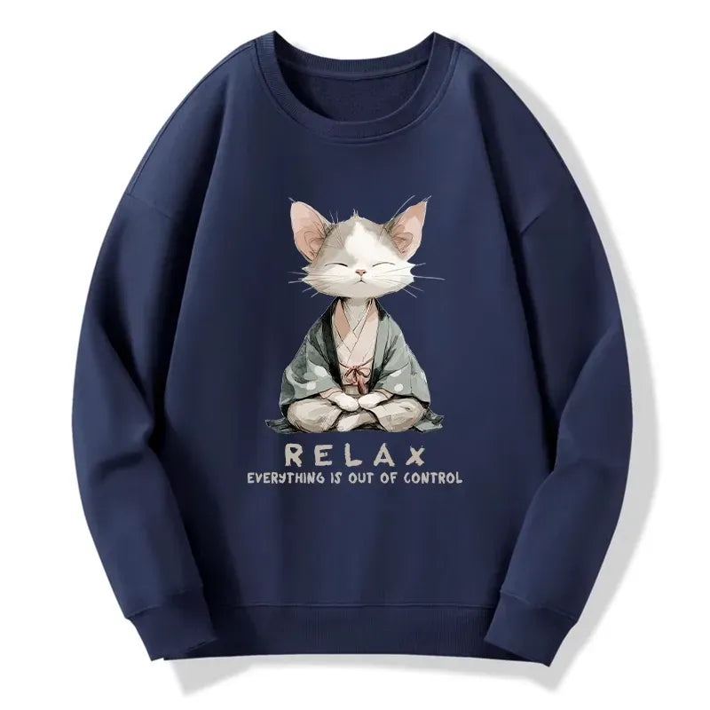 Kyoto-Lion Zen Cat Relaxation£¬Everything's Out Of Control Classic Sweatshirt