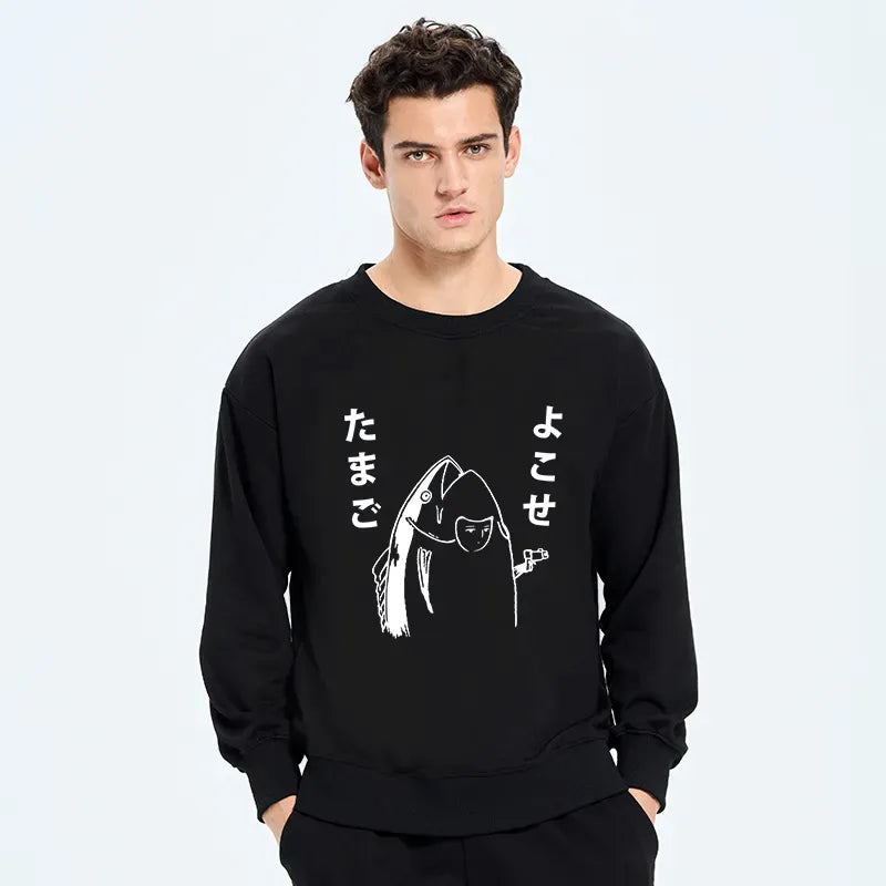 japanese koi fish sweatshirt for daily wear