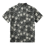 Japanese Cat Button-up Shirt for Summer