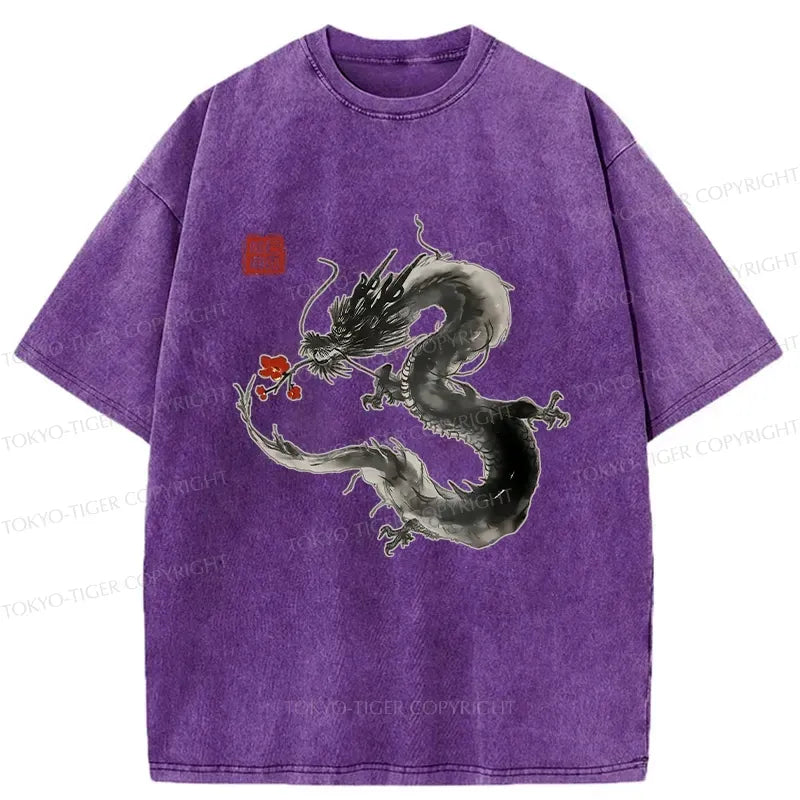 Vintage Japanese Dragon Streetwear T-Shirt