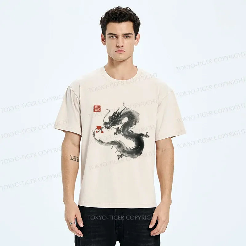 Dragon Holding Flower Tee On Sale