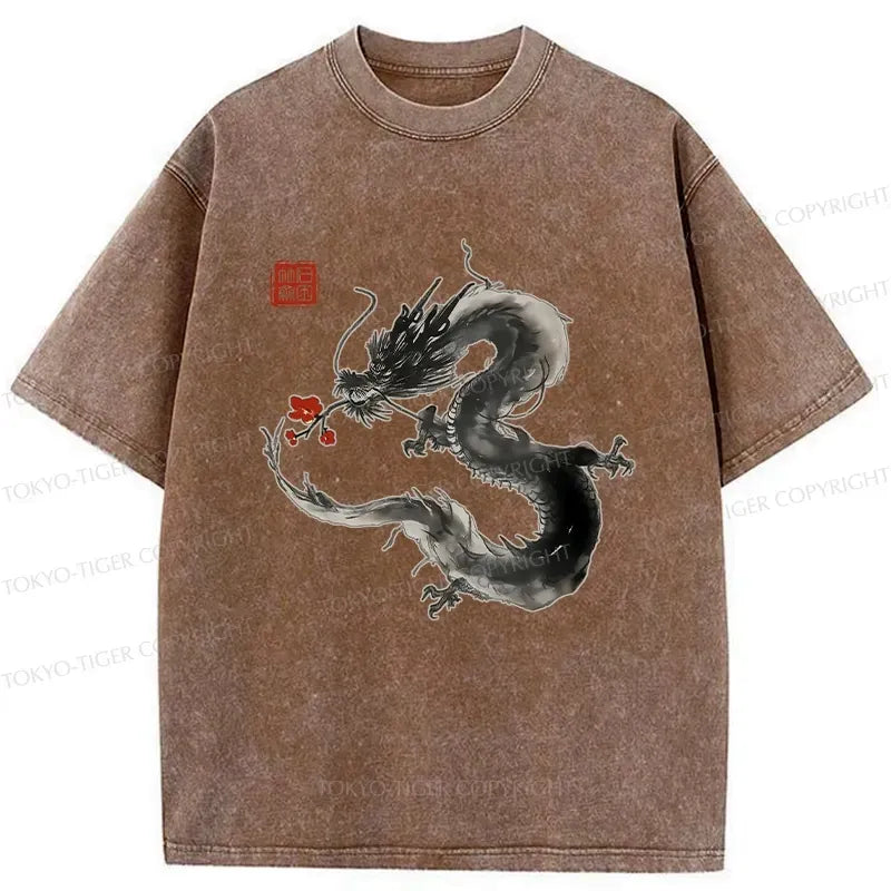 Dragon Holding Flower Tee On Sale