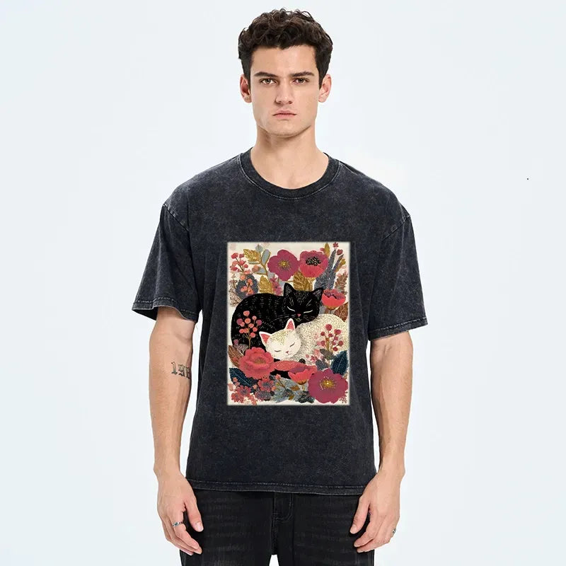 washed cotton t-shirt for daily wear