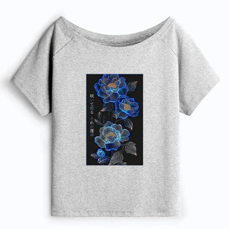 Japanese Off Shoulder T-Shirt for Women