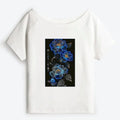 Dark Flower T-Shirt for Summer Vacation