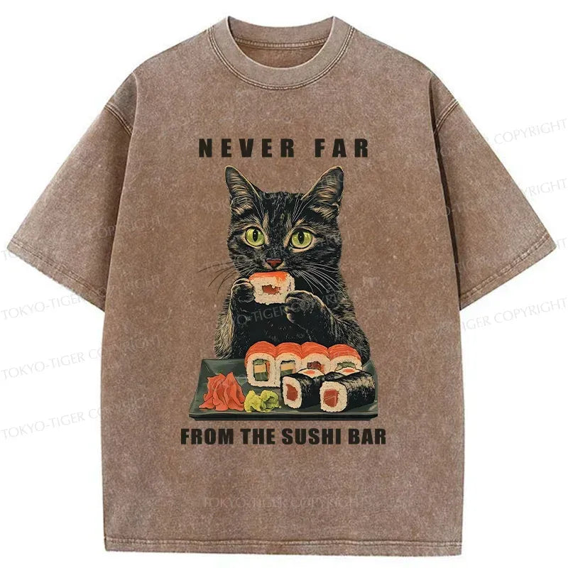 vintage Japanese sushi cat t-shirt