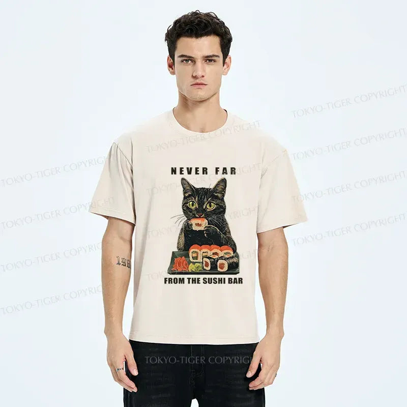 vintage Japanese sushi cat t-shirt