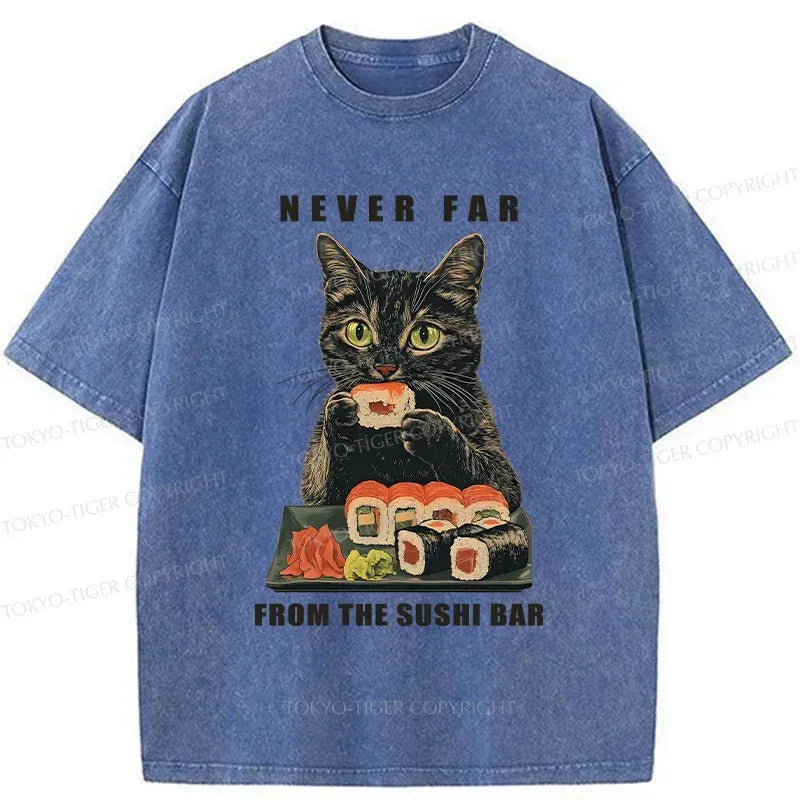 vintage Japanese sushi cat t-shirt