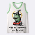 Kyoto Frog Riding Scooter Mesh Tank Top