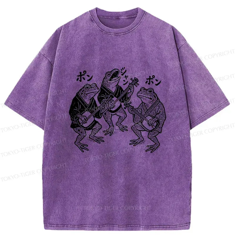 Kyoto-Lion Frog Concert Washed T-Shirt