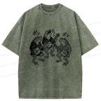 Japanese Frog Concert Washed T-Shirt