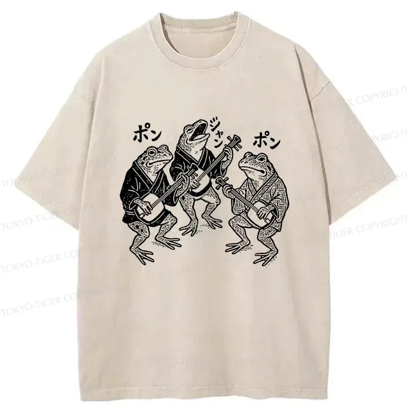 Kyoto-Lion Frog Concert Washed T-Shirt