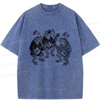 Vintage Kyoto-Lion Frog Tee for Daily Wear