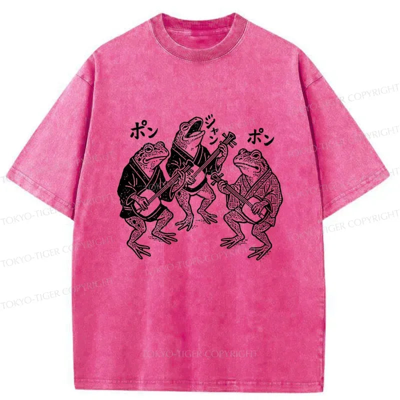 Kyoto-Lion Frog Concert Washed T-Shirt