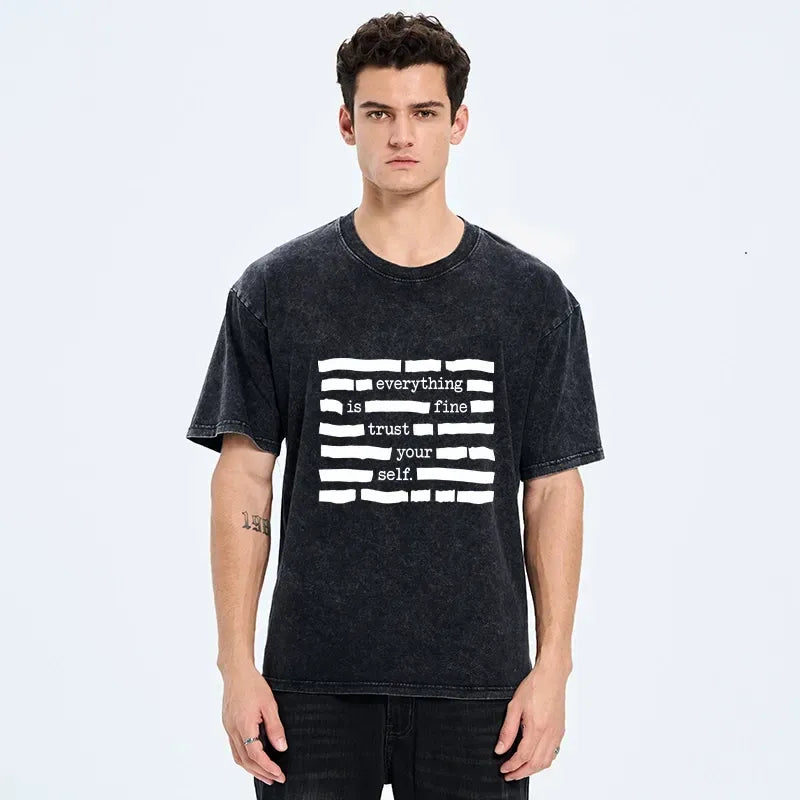 funny meme everything is fine t-shirt