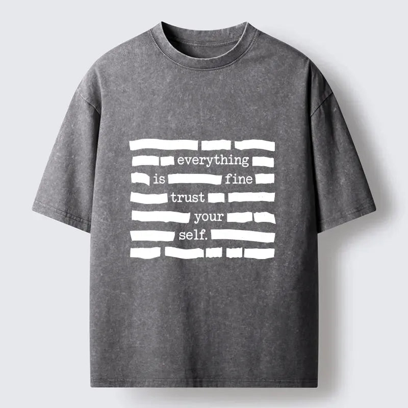 funny meme everything is fine t-shirt