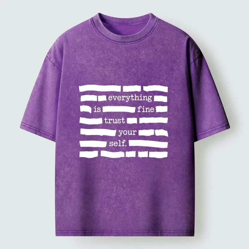 funny meme everything is fine t-shirt