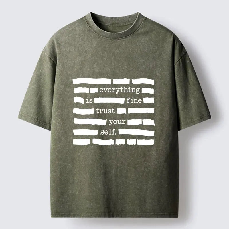 everything is fine meme shirt for streetwear