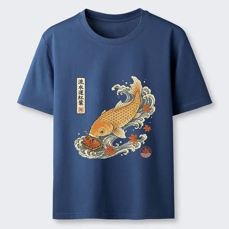 Japanese Koi Carp Wave Art T-Shirt