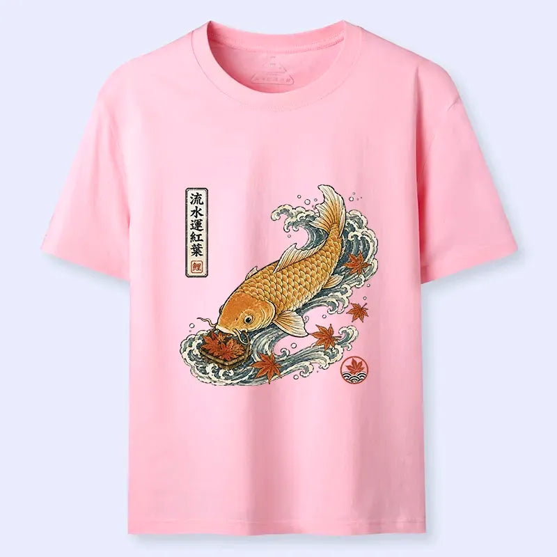 Japanese Koi Carp Wave Art T-Shirt