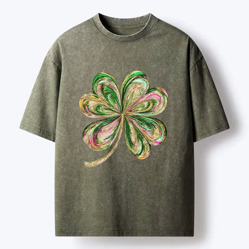 Lucky Four-Leaf Clover T-Shirt Free Shipping