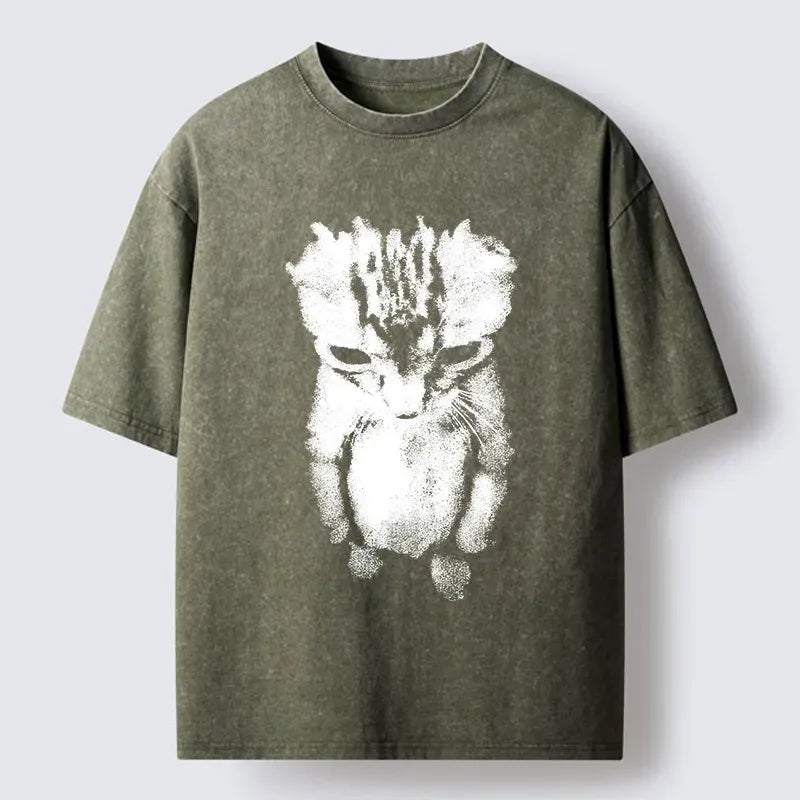 Sad Kitten Meme T-Shirt for Streetwear