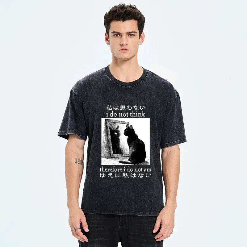 Kyoto-Lion Therefore I Do Not Am Washed T-Shirt