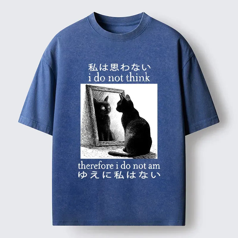 Kyoto-Lion Therefore I Do Not Am Washed T-Shirt